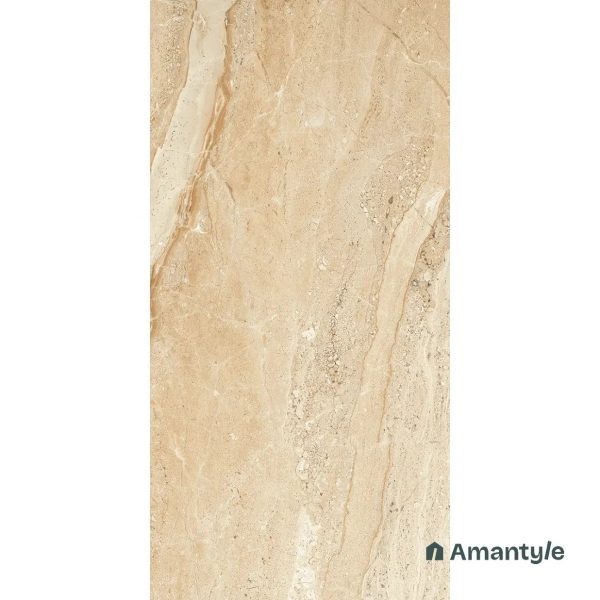 Beige Vitrified Marble Design Slab Wall & Floor Tile Code 100009 (800x1600 mm, Polished) - Image 4