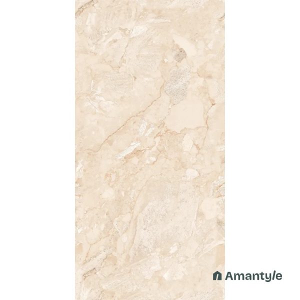 Beige Vitrified Marble Design Slab Wall & Floor Tile Code 100010 (800x1600 mm, Polished) - Image 4