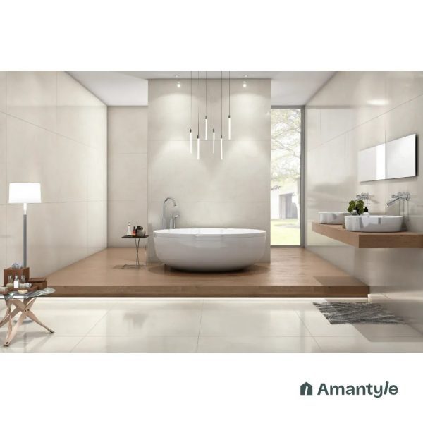 Beige Vitrified Marble Design Slab Wall & Floor Tile Code 100018 (800x1600 mm, Polished)