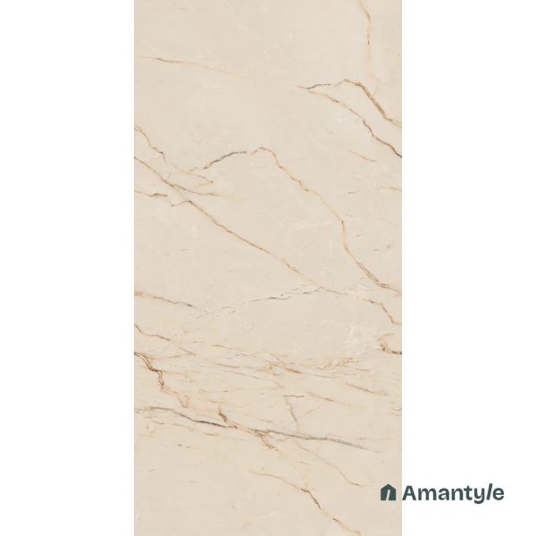 Beige Vitrified Marble Design Slab Wall & Floor Tile Code 100022 (800x1600 mm, Polished) - Image 5