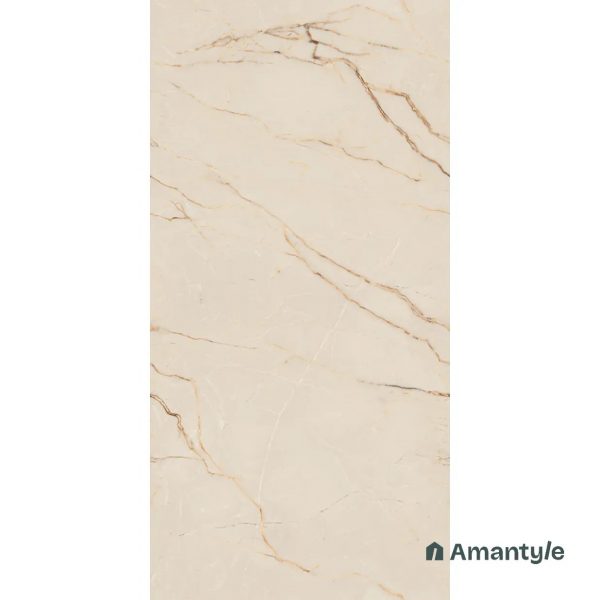 Beige Vitrified Marble Design Slab Wall & Floor Tile Code 100022 (800x1600 mm, Polished) - Image 2
