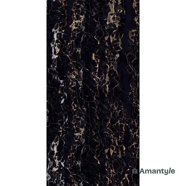 Black Vitrified Marble Design Wall & Floor Tile Code 100074 (600x1200 mm, Polished) - Image 4