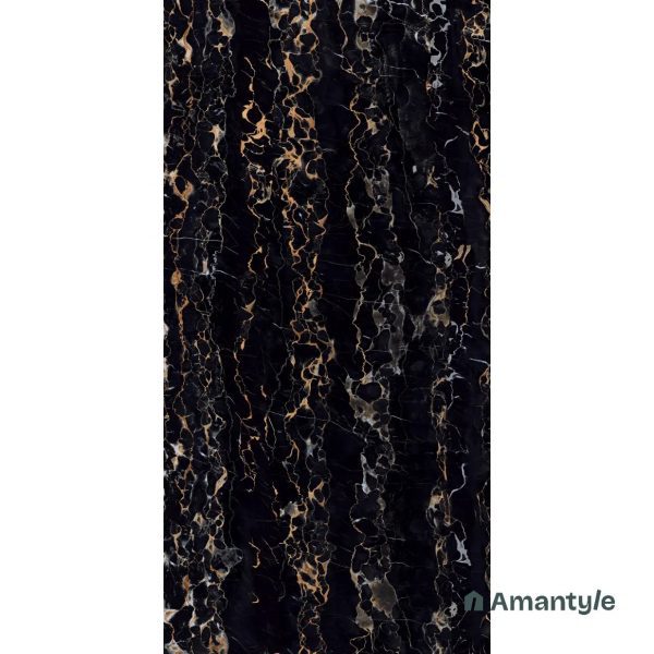 Black Vitrified Marble Design Wall & Floor Tile Code 100074 (600x1200 mm, Polished) - Image 3