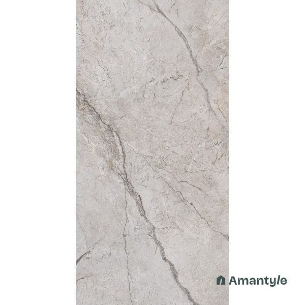 Grey Vitrified Marble Design Wall & Floor Tile Code 100088 (600x1200 mm, Polished Book Match) - Image 2