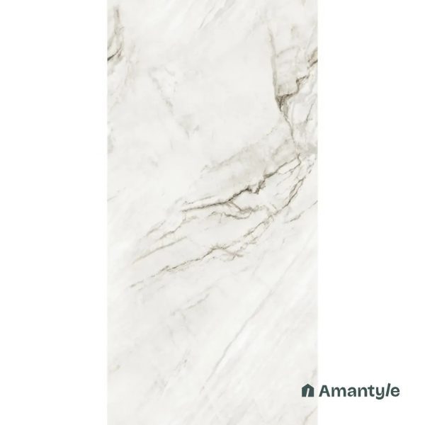 White Vitrified Marble Design Wall & Floor Tile Code 100106 (600x1200 mm, Polished) - Image 2