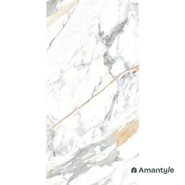 White Vitrified Marble Design Wall & Floor Tile Code 100116 (600x1200 mm, Polished) - Image 2
