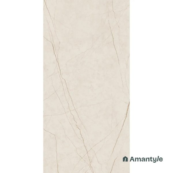 Beige Vitrified Marble Matt & Carving Wall & Floor Tile Code 100130 (600x1200 mm, Dazzle Matt) - Image 2