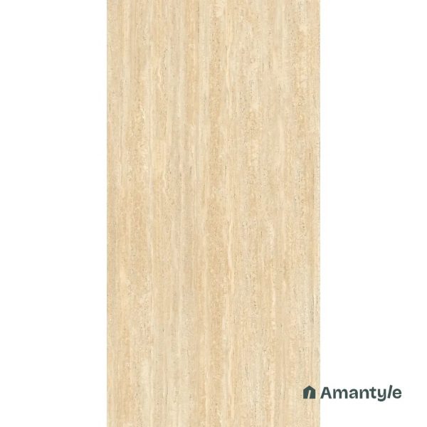 Beige Vitrified Marble Matt & Carving Wall & Floor Tile Code 100138 (600x1200 mm, Matt Special Structure) - Image 2
