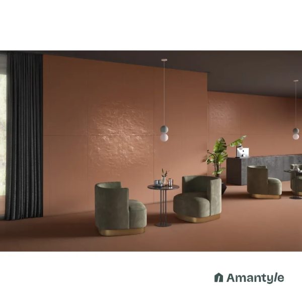 Pink Vitrified Rustic & Matt Wall & Floor Tile Code 100189 (600x1200 mm, Lappato) - Image 2