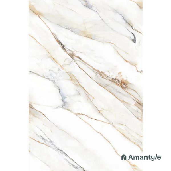 White Vitrified Marble Design Slab Wall & Floor Tile Code 100288 (1200x1800 mm, Polished) - Image 2