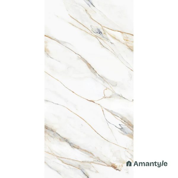 White Vitrified Marble Design Wall & Floor Tile Code 100308 (600x1200 mm, Polished) - Image 2