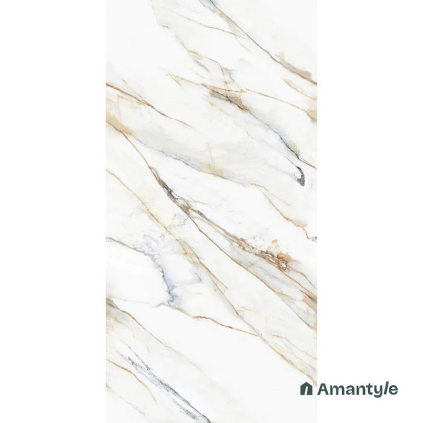 White Vitrified Marble Design Wall & Floor Tile Code 100308 (600x1200 mm, Polished) - Image 3