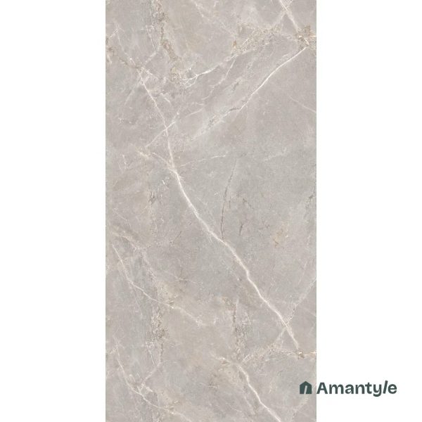 Grey Vitrified Marble Matt & Carving Wall & Floor Tile Code 100315 (600x1200 mm, Dazzle Matt)
