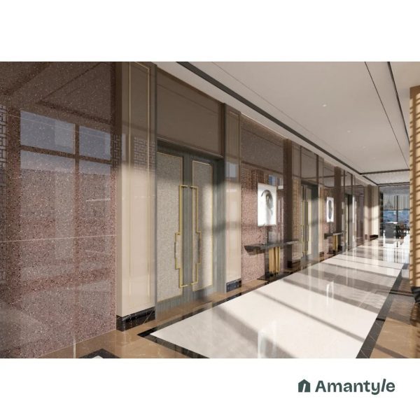 Brown Vitrified Stone Slab Wall & Floor Tile Code 100338 (800x2400 mm, Polished) - Image 3