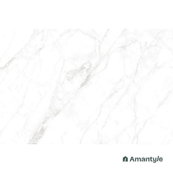 White Vitrified Marble Design Slab Wall & Floor Tile Code 100364 (1200x1800 mm, Polished Book Match) - Image 3