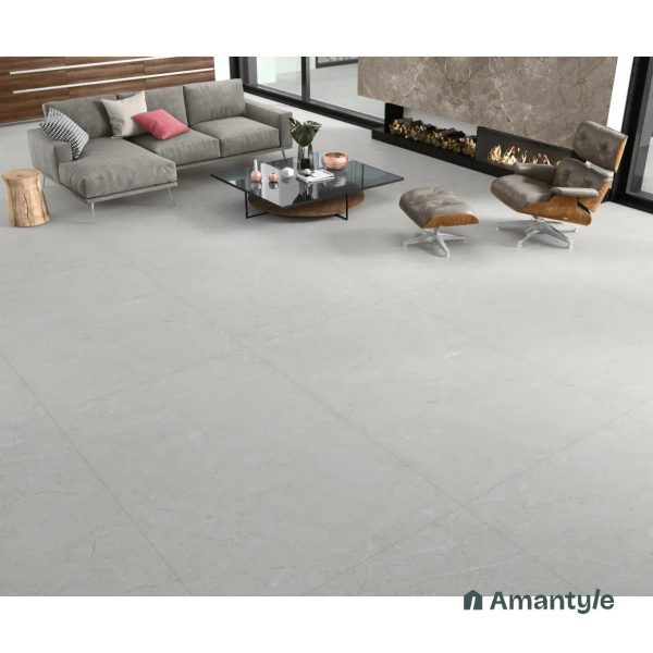 Grey Vitrified Marble Matt & Carving Slab Wall & Floor Tile Code 100371 (1200x1800 mm, Aura)