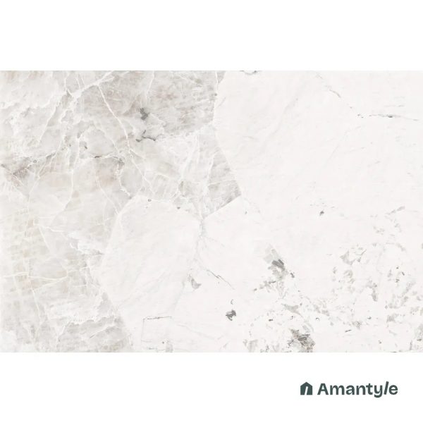 White Vitrified Marble Matt & Carving Slab Wall & Floor Tile Code 100374 (1200x1800 mm, Aura) - Image 3