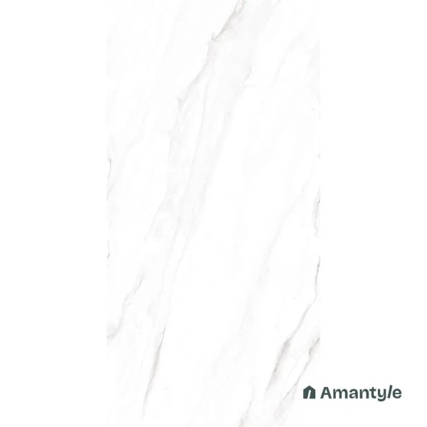 White Vitrified Marble Design Slab Wall & Floor Tile Code 100391 (800x1600 mm, Polished) - Image 3