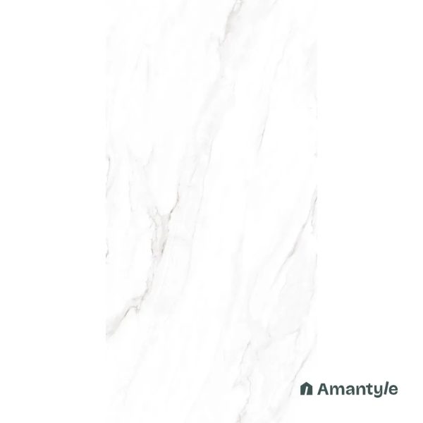 White Vitrified Marble Design Slab Wall & Floor Tile Code 100405 (800x1600 mm, Dazzle Matt) - Image 5