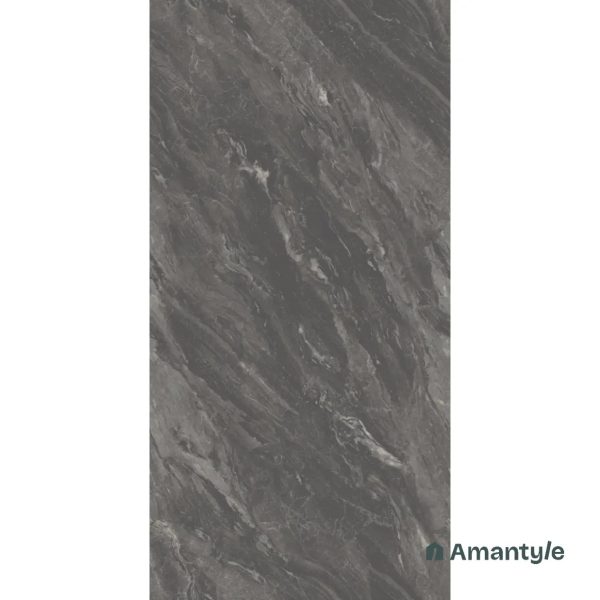 Dark Grey Vitrified Marble Design Wall & Floor Tile Code 100425 (600x1200 mm, Polished) - Image 5