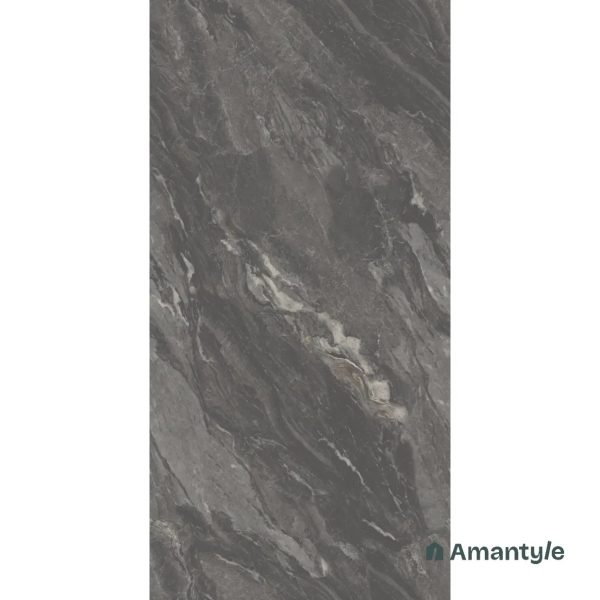 Dark Grey Vitrified Marble Design Wall & Floor Tile Code 100425 (600x1200 mm, Polished) - Image 4