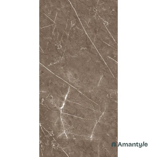 Brown Vitrified Marble Matt & Carving Wall & Floor Tile Code 100439 (600x1200 mm, Dazzle Matt) - Image 4