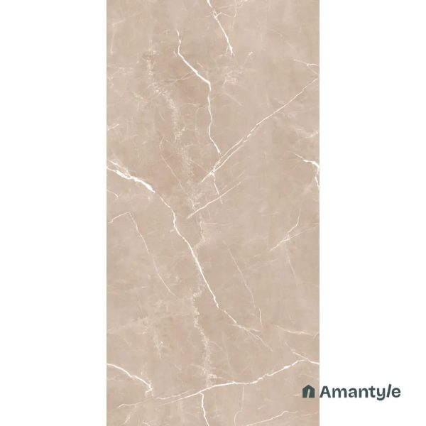 Beige Vitrified Marble Matt & Carving Wall & Floor Tile Code 100453 (600x1200 mm, Dazzle Matt) - Image 2