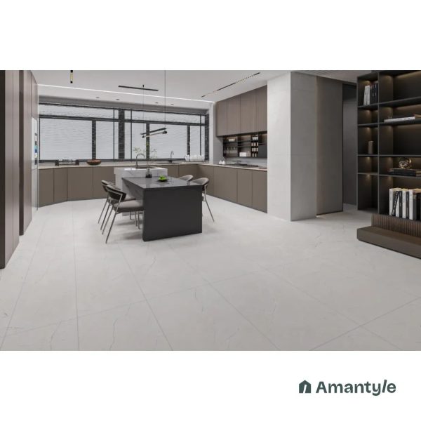 White Vitrified Rustic & Matt Wall & Floor Tile Code 100458 (600x1200 mm, Dazzle Matt)