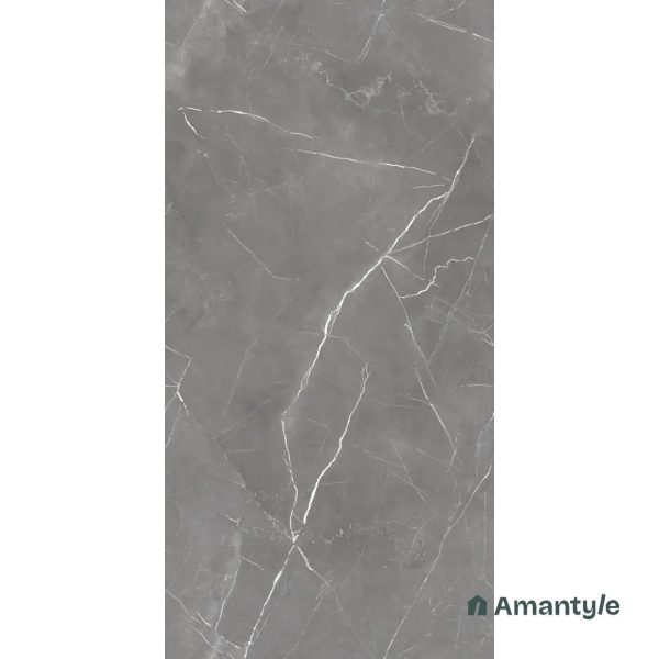 Dark Grey Vitrified Marble Matt & Carving Wall & Floor Tile Code 100461 (600x1200 mm, Dazzle Matt) - Image 3