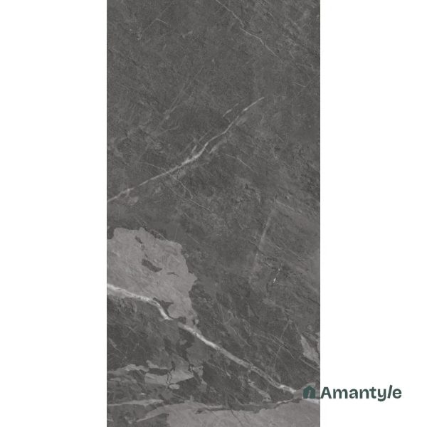 Dark Grey Vitrified Marble Matt & Carving Wall & Floor Tile Code 100481 (600x1200 mm, Matt Special) - Image 5