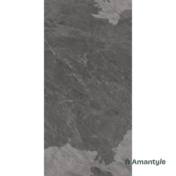 Dark Grey Vitrified Marble Matt & Carving Wall & Floor Tile Code 100481 (600x1200 mm, Matt Special) - Image 4