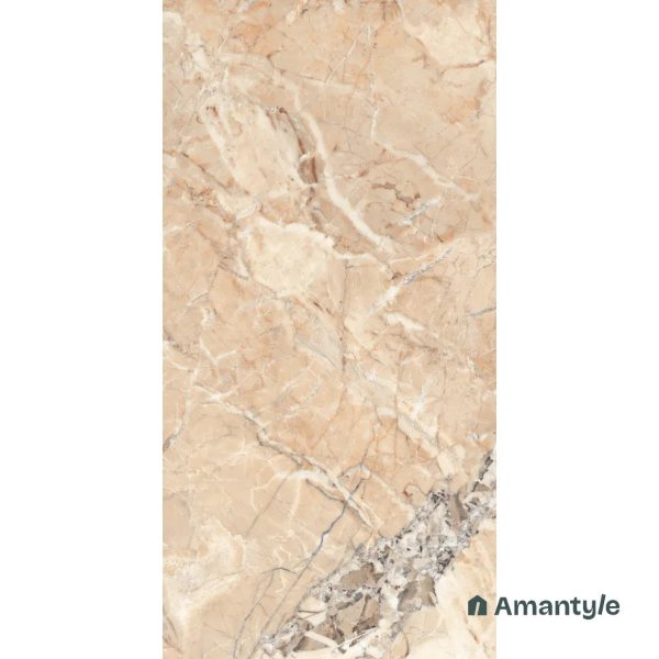 Beige Vitrified Marble Design Wall & Floor Tile Code 100502 (600x1200 mm, Polished) - Image 4