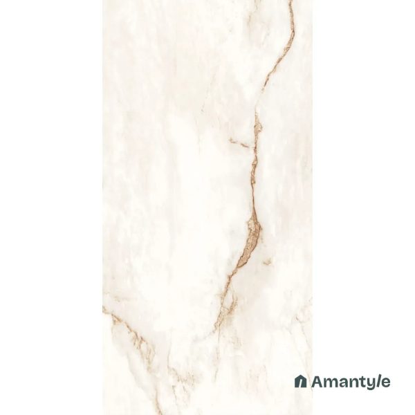 White & Brown Vitrified Marble Design Wall & Floor Tile Code 100503 (600x1200 mm, Polished) - Image 4