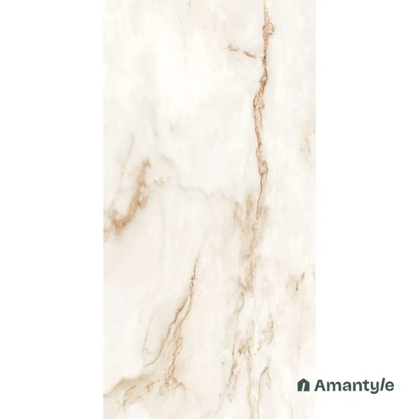 White & Brown Vitrified Marble Design Wall & Floor Tile Code 100503 (600x1200 mm, Polished) - Image 3