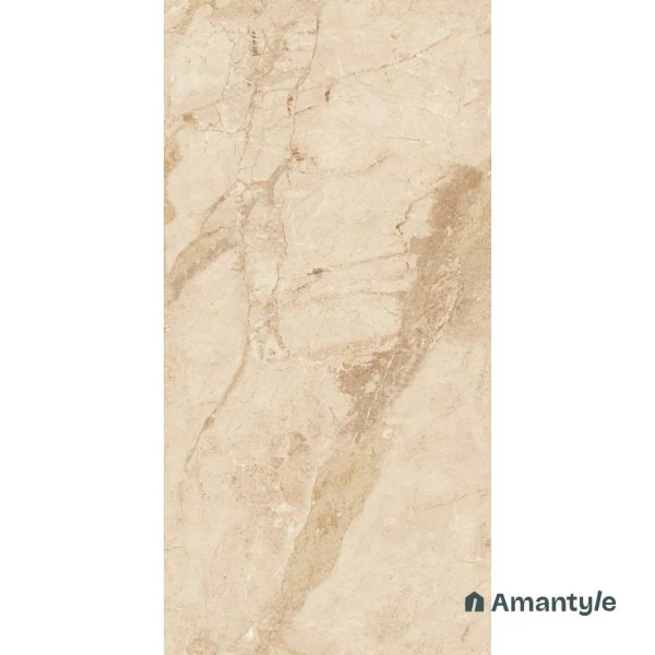 Beige Vitrified Marble Design Slab Wall & Floor Tile Code 100554 (1200x2400 mm, Polished) - Image 3