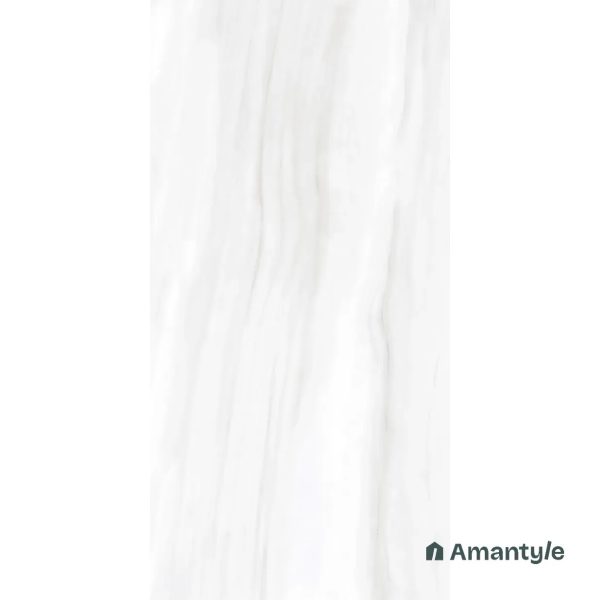 White Vitrified Marble Design Slab Wall & Floor Tile Code 100556 (1200x2400 mm, Polished) - Image 3