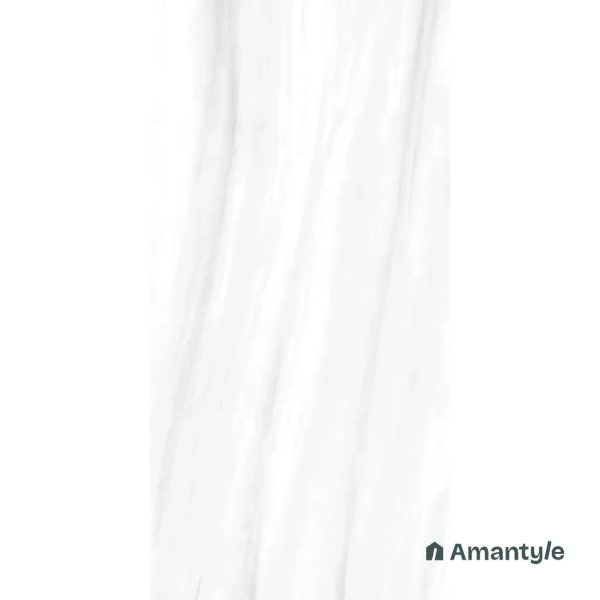 White Vitrified Marble Design Slab Wall & Floor Tile Code 100556 (1200x2400 mm, Polished) - Image 2