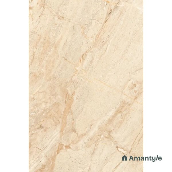 Beige Vitrified Marble Design Slab Wall & Floor Tile Code 100605 (1200x1800 mm, Polished Book Match) - Image 3