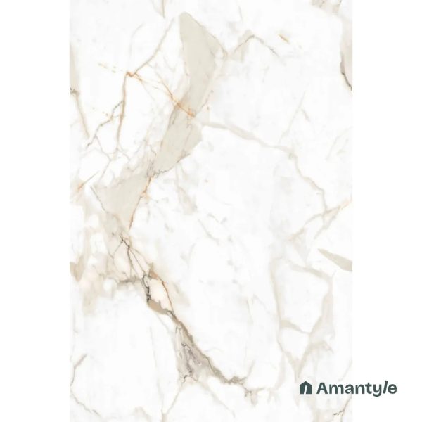White Vitrified Marble Matt & Carving Slab Wall & Floor Tile Code 100621 (1200x1800 mm, Dove) - Image 4