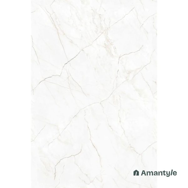 White Vitrified Marble Matt & Carving Slab Wall & Floor Tile Code 100623 (1200x1800 mm, Dove) - Image 4