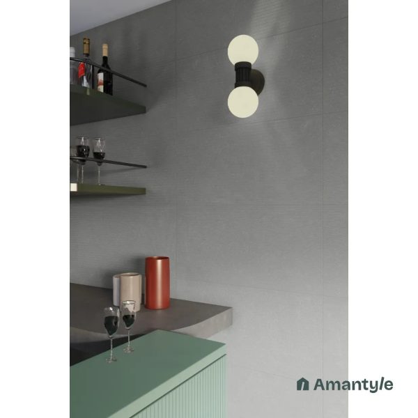 Grey Vitrified Concrete & Grey Wall & Floor Tile Code 100789 (600x1200 mm, Color Body)
