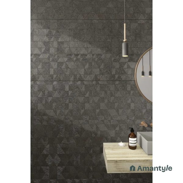 Brown Vitrified Concrete & Grey Wall & Floor Tile Code 100806 (600x1200 mm, Color Body) - Image 2