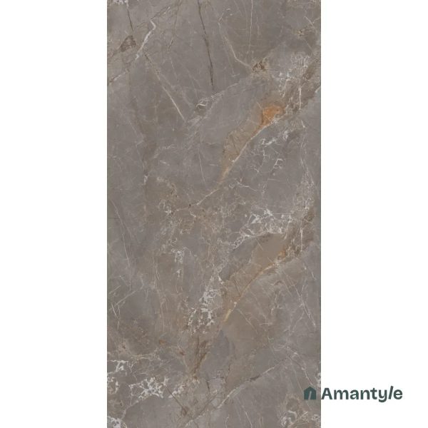 Brown Vitrified Marble Matt & Carving Wall & Floor Tile Code 100842 (600x1200 mm, Color Body)