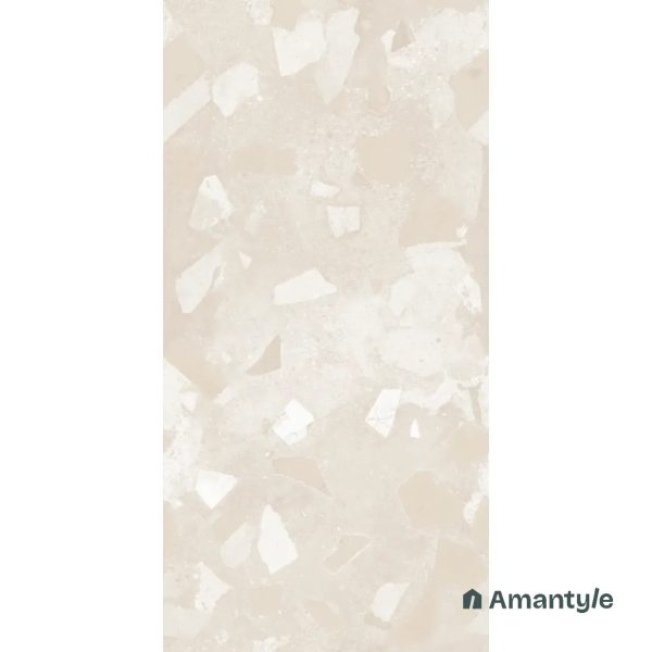 White Vitrified Terrazo Wall & Floor Tile Code 100850 (600x1200 mm, Color Body) - Image 2