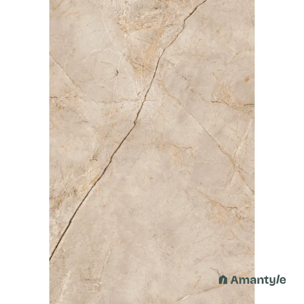 Beige Vitrified Marble Design Slab Wall & Floor Tile Code 100906 (1200x1800 mm, Polished Book Match) - Image 2