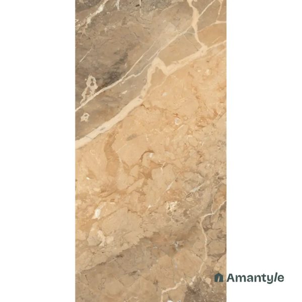Brown Vitrified Marble Design Wall & Floor Tile Code 110068 (600x1200 mm, Polished)