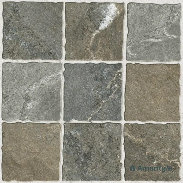 Grey Vitrified  Rustic & Matt Floor Tile Code 120013 (300x300 mm, Matt)