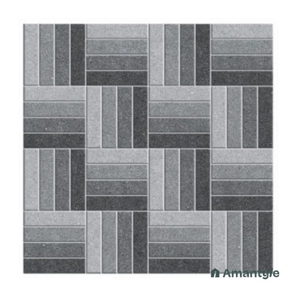 Grey Vitrified  Moroccan  Floor Tile Code 120018 (300x300 mm, Matt)