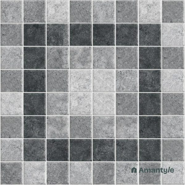 Grey Vitrified  Moroccan  Floor Tile Code 120028 (300x300 mm, Matt)