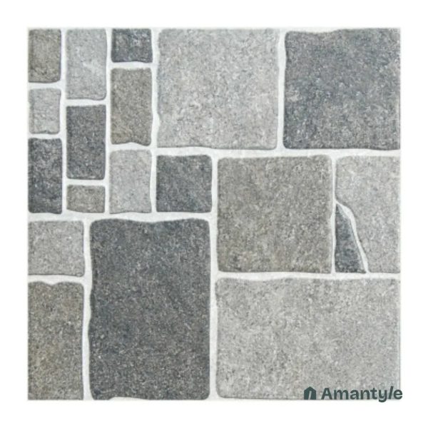 Grey Vitrified  Moroccan  Floor Tile Code 120030 (300x300 mm, Matt)